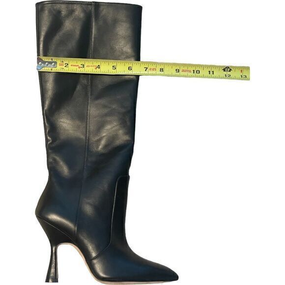 Stuart Weitzman Parton NWOB Tall Leather Calfskin Boot Size 5 Black - Picture 8 of 13